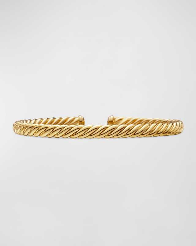 4.5mm Cablespira Oval Bracelet in 18k Gol